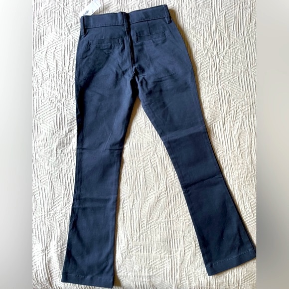 8 NWT Boot Cut Slim Fit Flat Front Chinos Uniform Pants, Cotton, Classic Navy - Picture 10 of 14